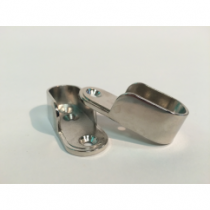 Wardrobe Rod End Oval Socket Plated (Pair)