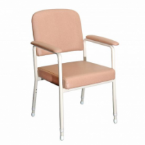Low Back Utility Chair - Vanilla Frame / Champagne Upholstery MUW 200Kg