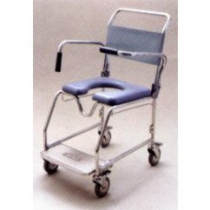 Shower Commode 46cm Security arms - Weight Bearing Platform with Open Front Seat