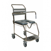 Shower Commode 56cm Open Front Seat with Security arms  Seat Juvo