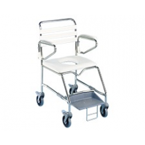 Shower Commode 50cm  - Foot operated retractable foot plate - (Requires  seat- add as an additional priced item)