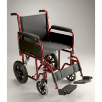 106 Triton Transit Wheelchair 46cm seat (18 inch) Burgundy Solid Tyres
