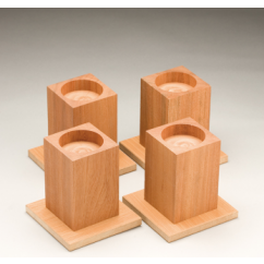 Bed / Chair Blocks Timber (Set of 4) - 140mm