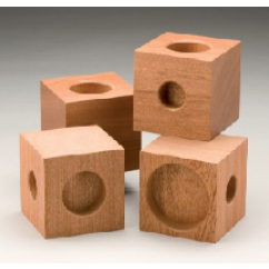Bed / Chair Blocks Timber (Set of 4) - 75mm