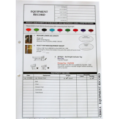 Equipment Record Form (Pack of 50)