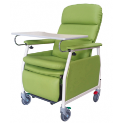 High Back Day Chair Nordic Mobicline Vinyl with Large Castors - (specify colour below)
