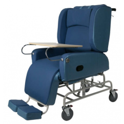 Air Chair Pressure relief - 4 way stretch - Blue with tray and footrest