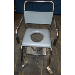 Hire/Week-Shower Commode Deluxe  with Padded Seat plus Security Arms 46cm