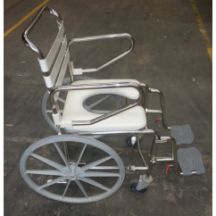 Hire/Week-Shower Commode Self Propelled (Large wheels) 46cm Padded Seat