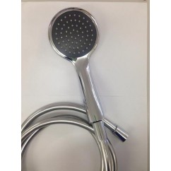 Hand Shower - All Chrome with 2.0m Hose & Screw End Attachment (no wall outlet)