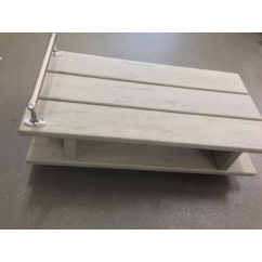 Elevated Bath Board Seat- Slatted Plastic with grab rail - Specify elevation below
