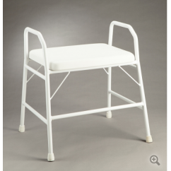 Shower Stool 500mm seat widthwith Arms - Padded Seat MUW 135kg
