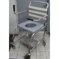 Shower Commode 46cm Security arms - Weight Bearing Platform with Closed Front Seat