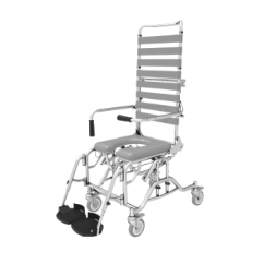 Tilt in Space Shower Commode 53cm Adjustable Height Open Front Seat