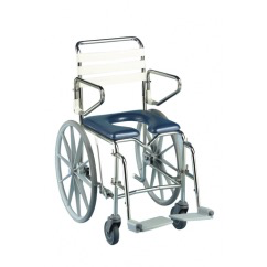 Shower Commode-Self Propelled Stainless Steel Swingaway Footrest - (Requires  seat- add as an additional priced item)