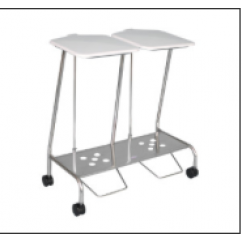 Soiled Linen Trolley Double Stainless Steel - Advance