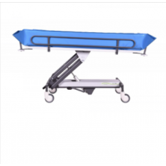 Shower Trolley Hyraulic with green stretcher top