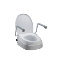 Toilet Seat Raiser 3 fixed Height adjustment  60, 100, 150mm with  swing up arm rests