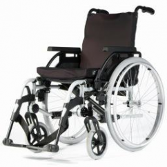 Breezy BasiX 2  wheelchair 46cm (18 inch) Seat - Pneumatic Tyres - Silver MUW 125Kg