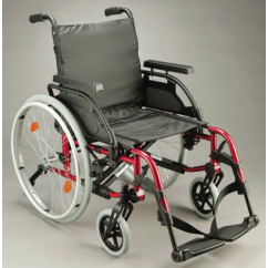Breezy BasiX 2  wheelchair 41cm (16 inch) Seat - Solid Tyres Brilliant Red MUW 125Kg