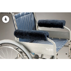 Wheelchair Standard Armrest - Lambswool Cover - Pair