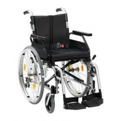 Drive Transit wheelchair 46cm 18 inch) seat incl seat & back cushions Aluminium Frame half Folding Back MUW 135 Kg