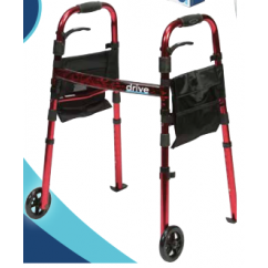 Walking Frame Folding 5” front wheels and skis